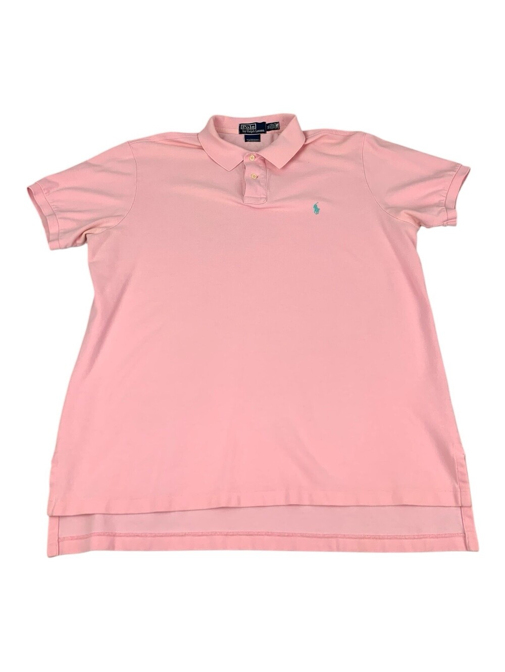 Polo Ralph Lauren Polo Shirt, Short Sleeves, Pink, Cotton, USA, Men's Size XL